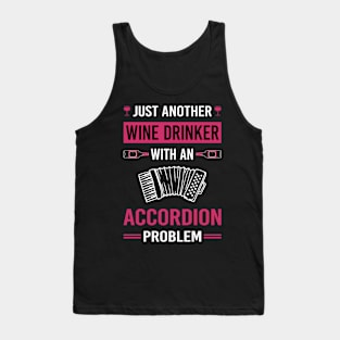 Wine Drinker Accordion Accordionist Tank Top